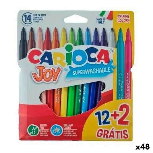 Set de Carioci Carioca JOY Multicolor 12 Piese (48 Unități) - Birou și papetărie, Pixuri, creioane și articole de scris