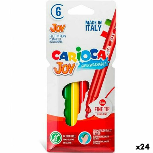 Set de Carioci Carioca JOY Multicolor 6 Piese (24 Unități) - Birou și papetărie, Pixuri, creioane și articole de scris