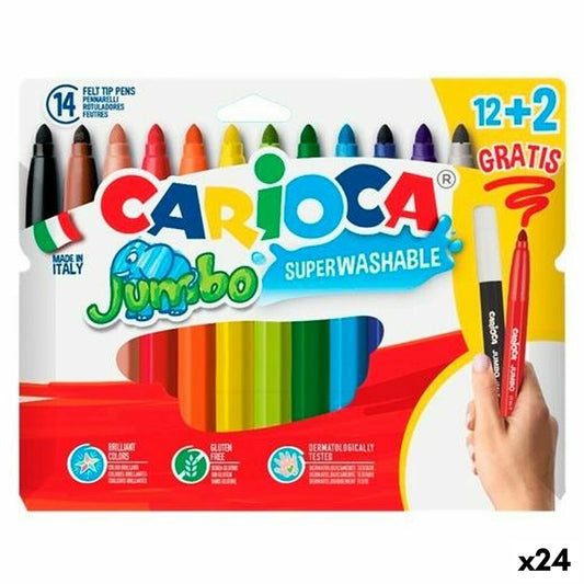 Set de Carioci Carioca JUMBO Multicolor 12 Piese (24 Unități) - Birou și papetărie, Pixuri, creioane și articole de scris
