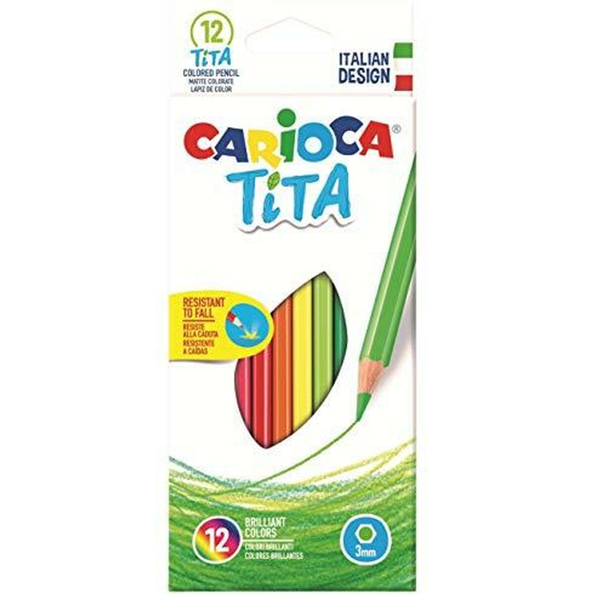 Set de Creioane Carioca Tita 12 Piese Multicolor (72 Unități) - Birou și papetărie, Arte și Meserii