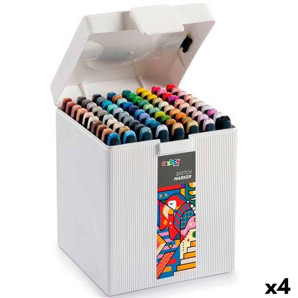 Set de Carioci Carioca PLUS SKETCH MARKER Multicolor 80 Piese (4 Unități) - Birou și papetărie, Pixuri, creioane și articole de scris