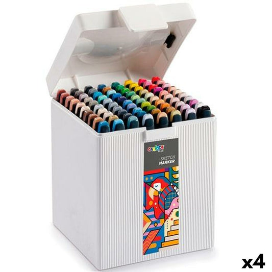 Set de Carioci Carioca PLUS SKETCH MARKER Multicolor 80 Piese (4 Unități) - Birou și papetărie, Pixuri, creioane și articole de scris
