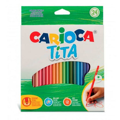 Creioane culori Carioca Tita Multicolor 24 Piese (6 Unități) - Birou și papetărie, Arte și Meserii