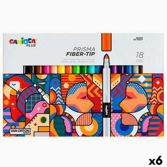 Set de Carioci Carioca Prisma Multicolor 18 Piese (6 Unități) - Birou și papetărie, Pixuri, creioane și articole de scris