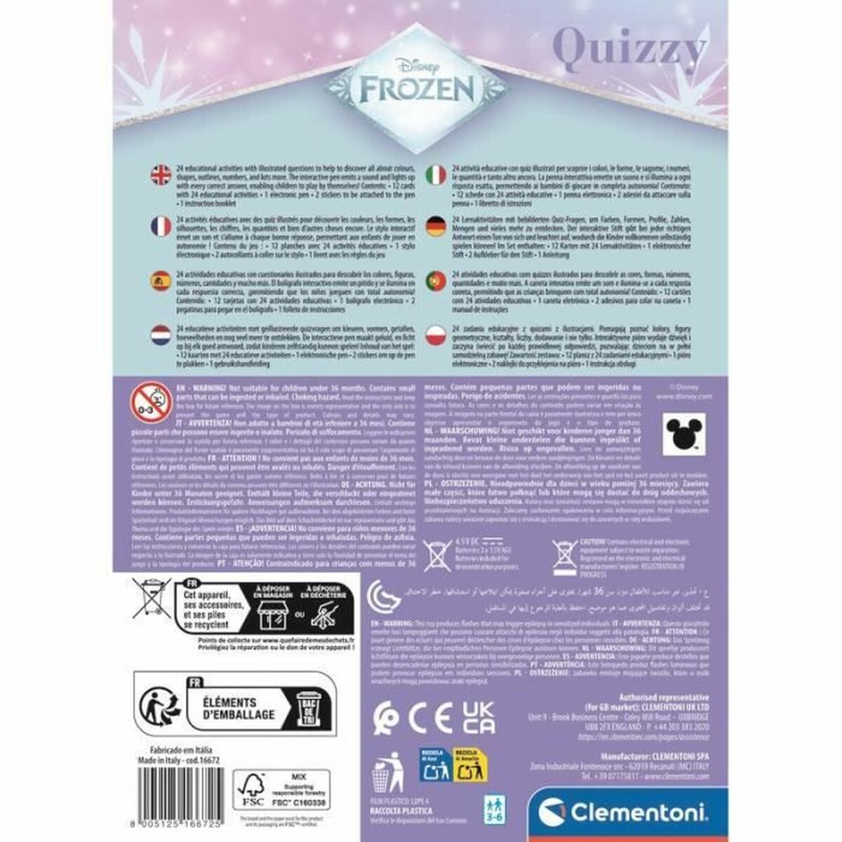 Puzzle Clementoni Quizzy - Frozen - Jucarii si jocuri, Puzzle-uri și puzzle-uri