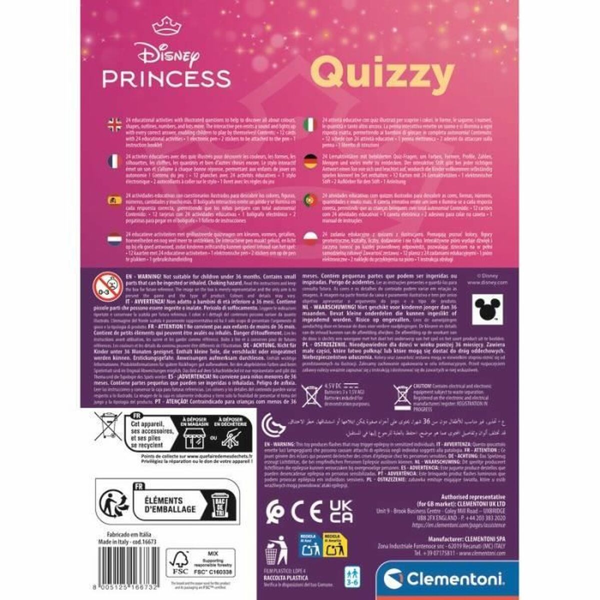 Puzzle Clementoni Quizy - Princesa - Jucarii si jocuri, Puzzle-uri și puzzle-uri