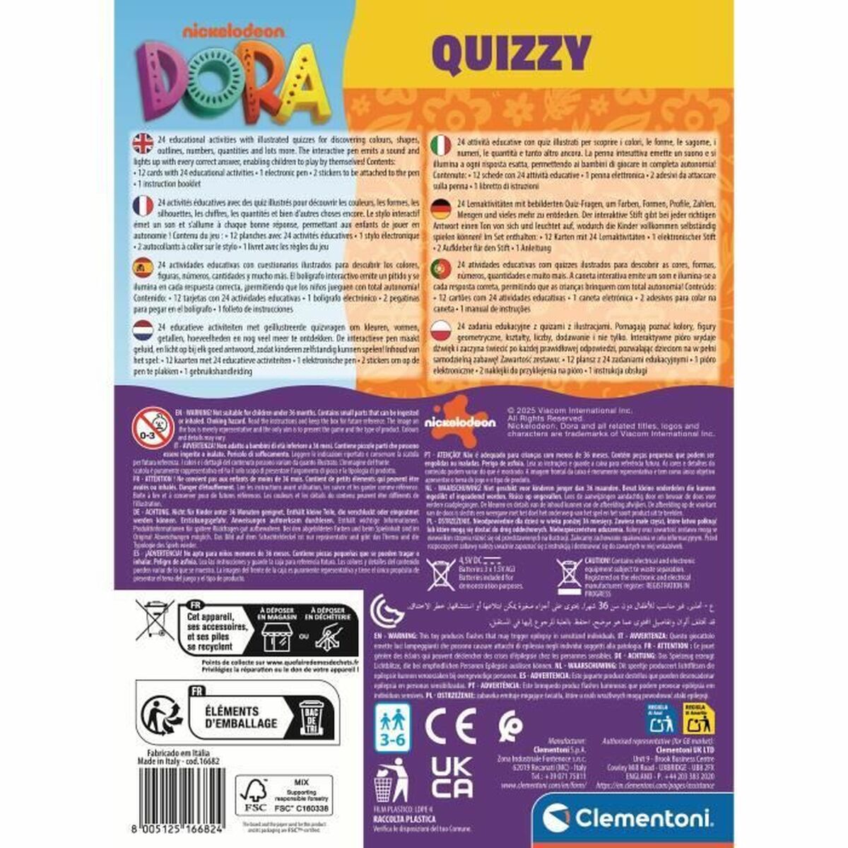 Joc Educativ Clementoni Dora Quizzy - Jucarii si jocuri, Jocuri și accesorii