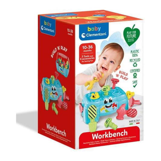 Playset Baby Clementoni Cutie de scule 15 x 24 x 15 cm (9 pcs) - Bebelus, Jucăriile copilăriei timpurii
