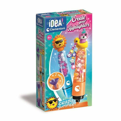 Set de Lucru Manual Clementoni Create your Highlighter Summer - Jucarii si jocuri, Activități creative