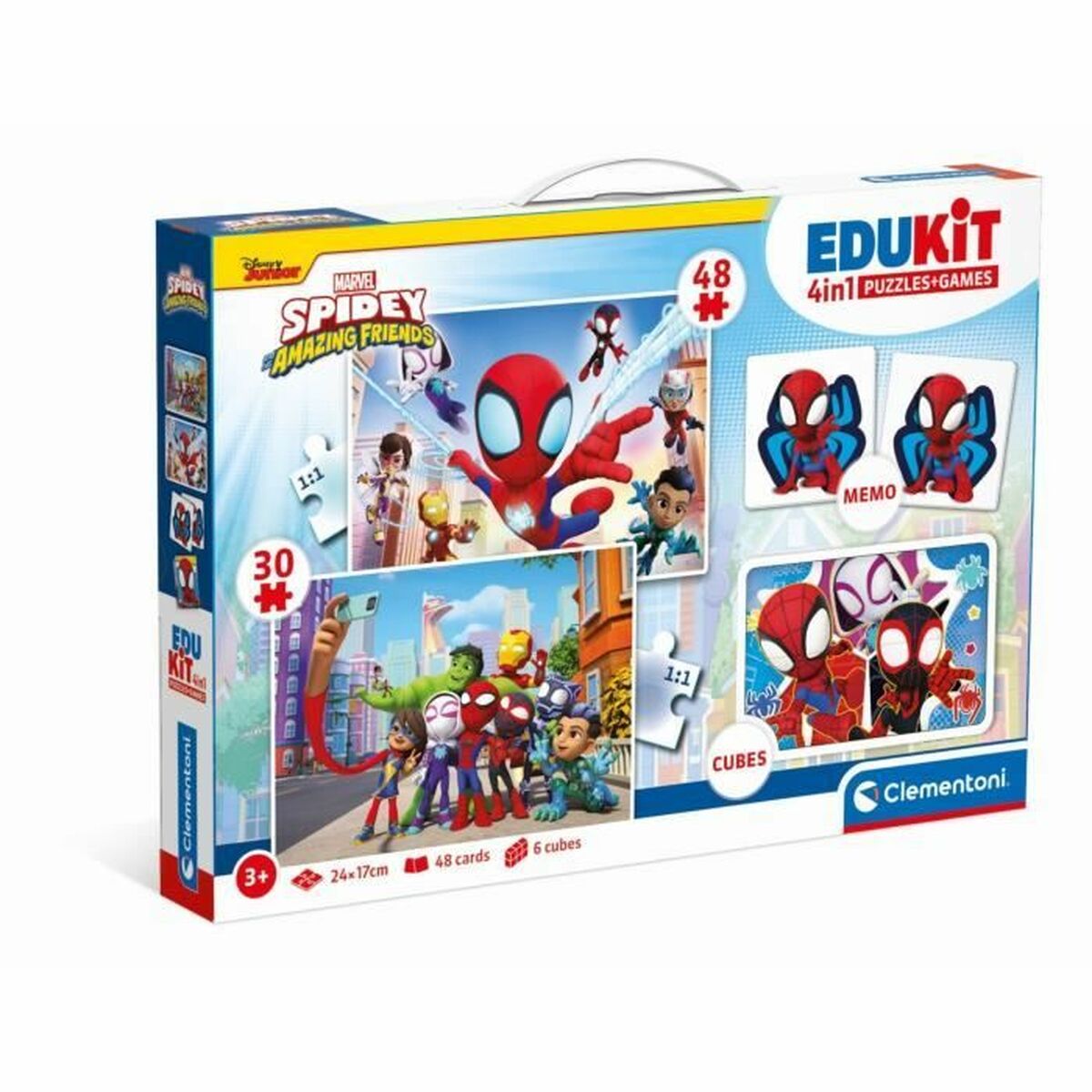 Joc Educativ Clementoni Coffret Spidey 4 en 1 (FR) - Jucarii si jocuri, Jocuri și accesorii