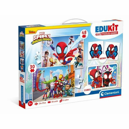 Joc Educativ Clementoni Coffret Spidey 4 en 1 (FR) - Jucarii si jocuri, Jocuri și accesorii