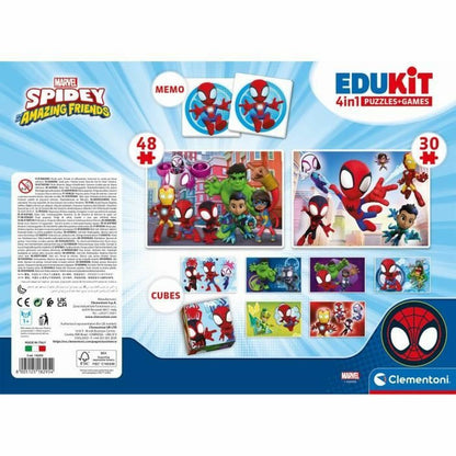 Joc Educativ Clementoni Coffret Spidey 4 en 1 (FR) - Jucarii si jocuri, Jocuri și accesorii