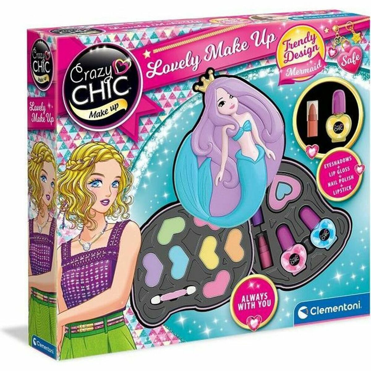 Set de Machiaj pentru Copii Clementoni 18642 Multicolor - Jucarii si jocuri, Costume și accesorii