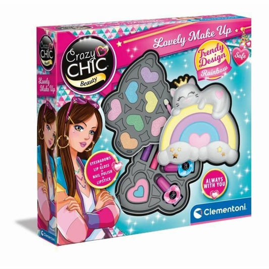 Set de Machiaj pentru Copii Clementoni Crazy Chic Beauty Lovely Make up Multicolor - Jucarii si jocuri, Costume și accesorii