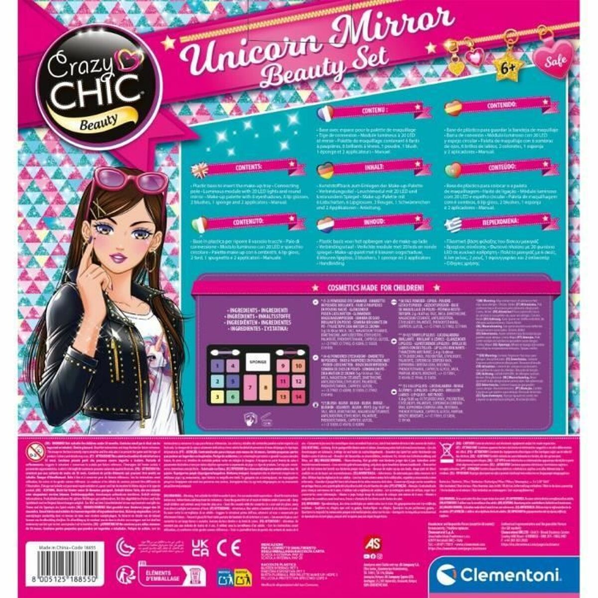 Set de Machiaj pentru Copii Clementoni Unicorn - Jucarii si jocuri, Costume și accesorii