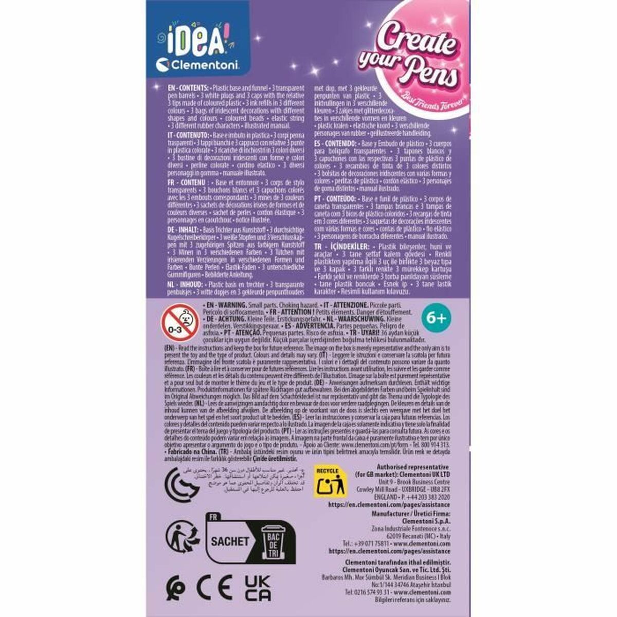 Set de Lucru Manual Clementoni Create your Pens Best Friends - Jucarii si jocuri, Activități creative