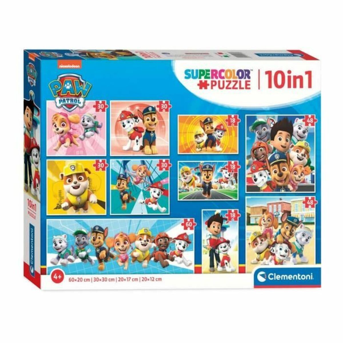 Set de 10 Puzzle-uri The Paw Patrol Clementoni Supercolor 330 Piese - Jucarii si jocuri, Puzzle-uri și puzzle-uri