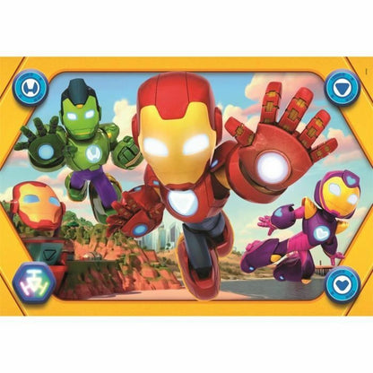 Puzzle Clementoni Maxi - Iron Man and his awesome friends 62 x 42 cm 104 Piese - Jucarii si jocuri, Puzzle-uri și puzzle-uri