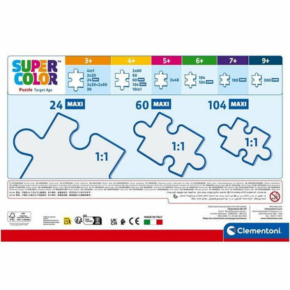 Puzzle Clementoni Maxi - Iron Man and his awesome friends 62 x 42 cm 104 Piese - Jucarii si jocuri, Puzzle-uri și puzzle-uri
