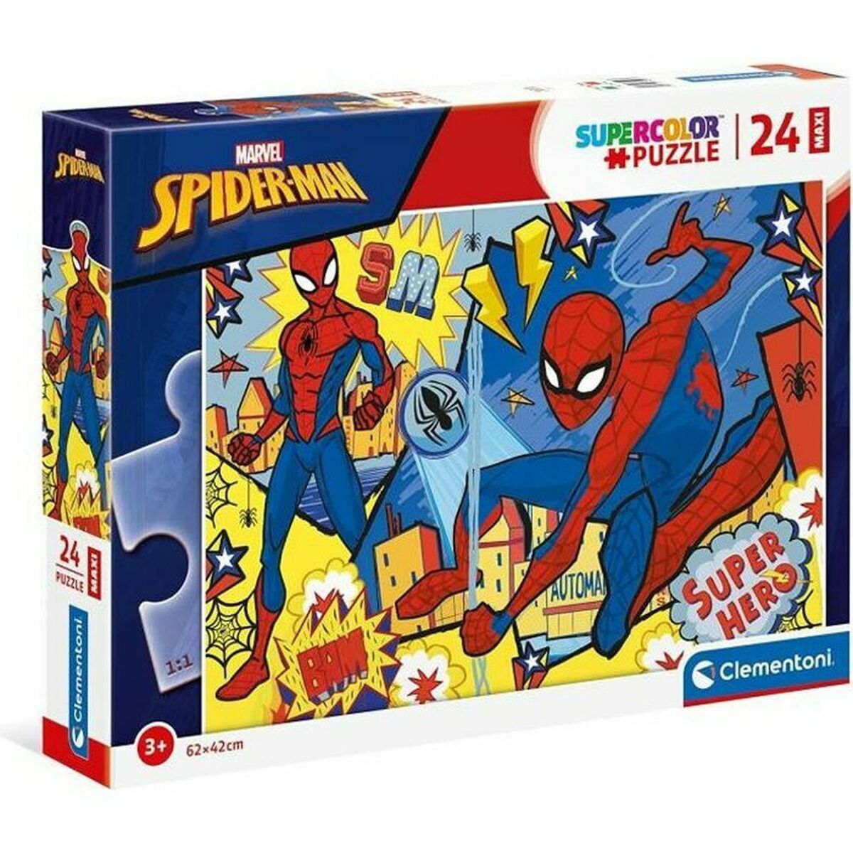 Puzzle pentru Copii Clementoni Marvel Spiderman 24216 Maxi 24 Piese - Jucarii si jocuri, Puzzle-uri și puzzle-uri