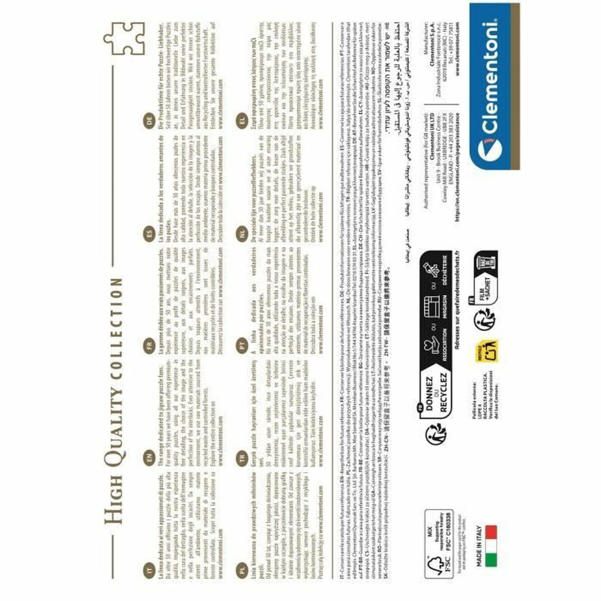 Puzzle Clementoni La None 70 x 50 cm 1000 Piese - Jucarii si jocuri, Puzzle-uri și puzzle-uri