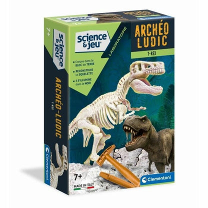 Joc de Excavare Clementoni T-Rex fosforescente - Jucarii si jocuri, Învățare și educație