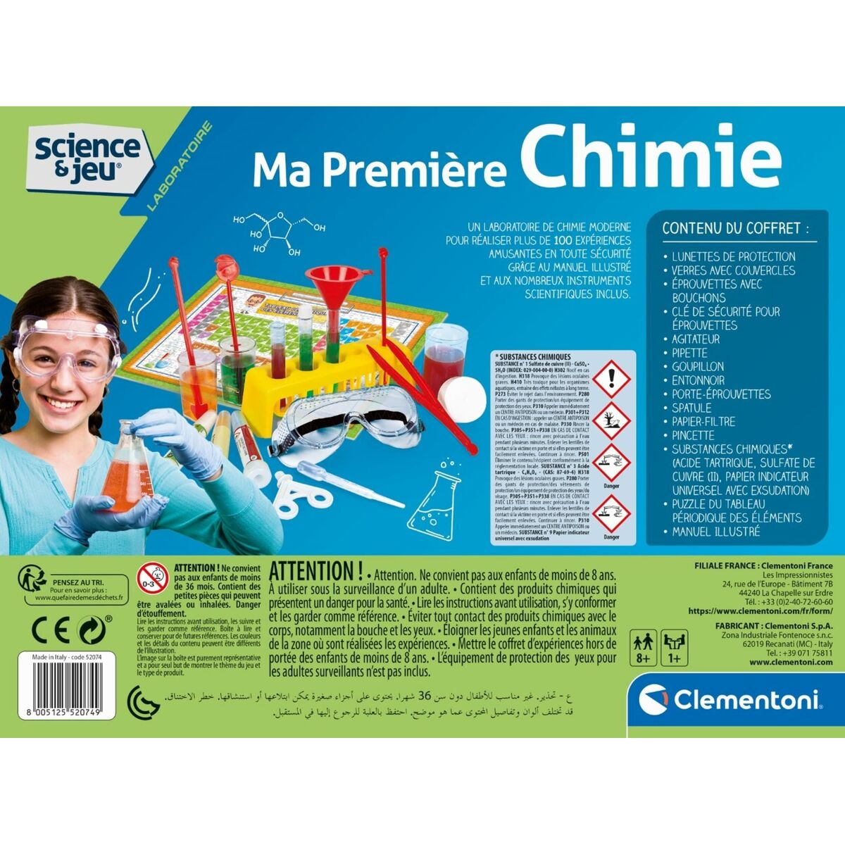 Joc de știință Clementoni My first chemistry (FR) - Jucarii si jocuri, Învățare și educație