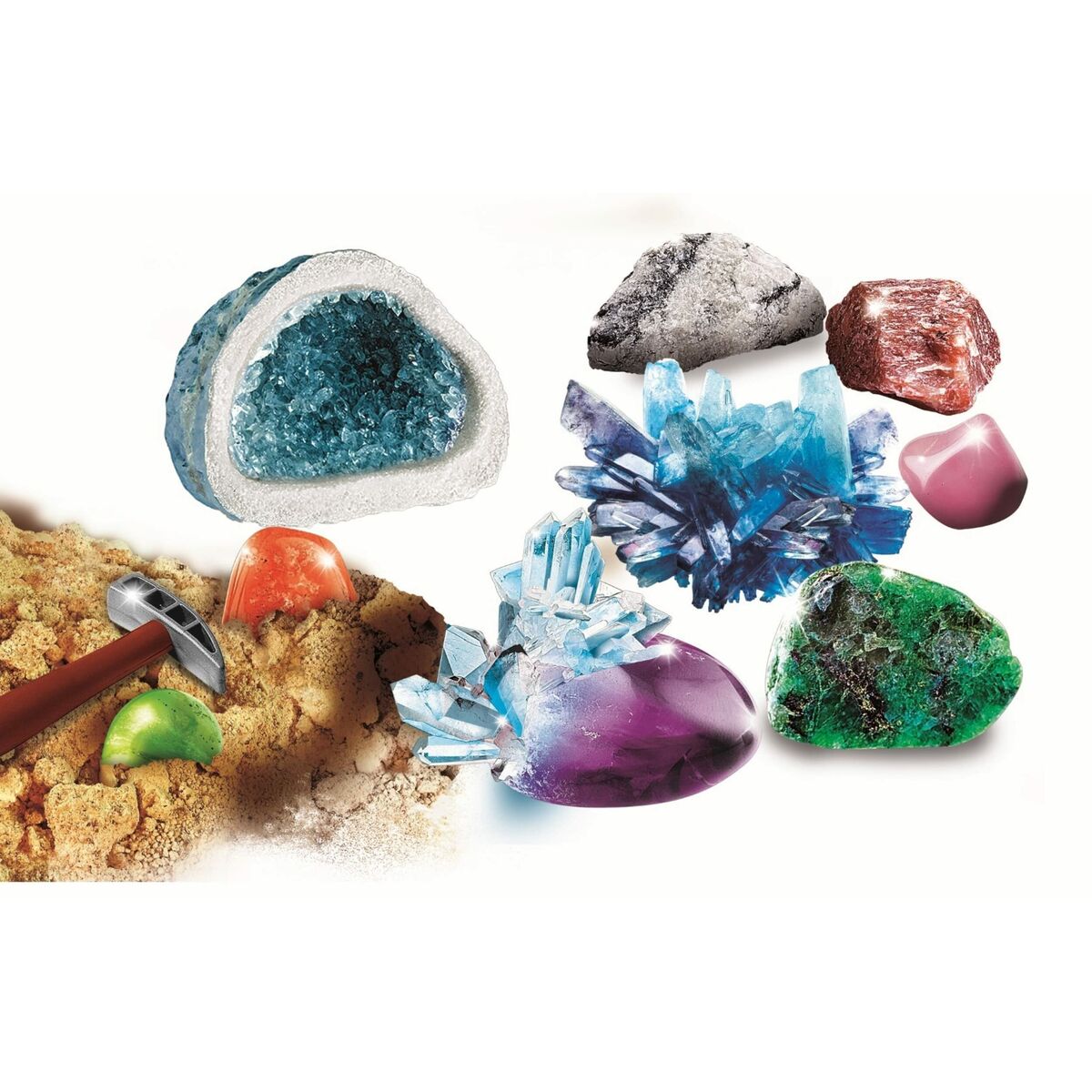Joc de știință Clementoni Crystals and Gemstones - Jucarii si jocuri, Învățare și educație