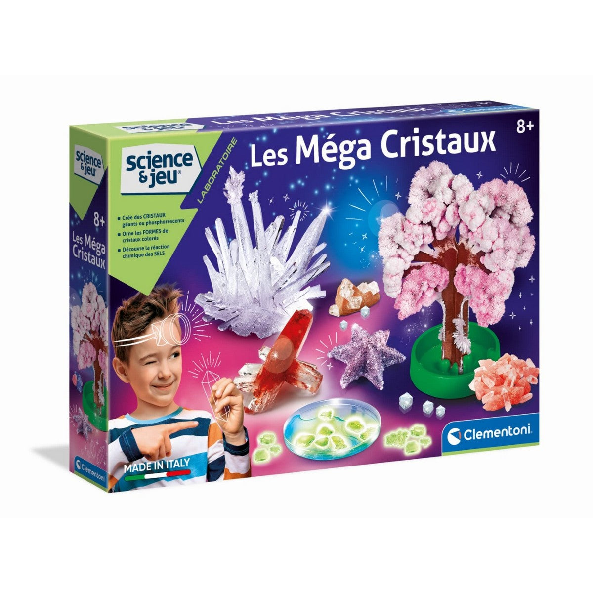 Joc de știință Clementoni The Mega Crystals Franceză 52490 - Jucarii si jocuri, Învățare și educație