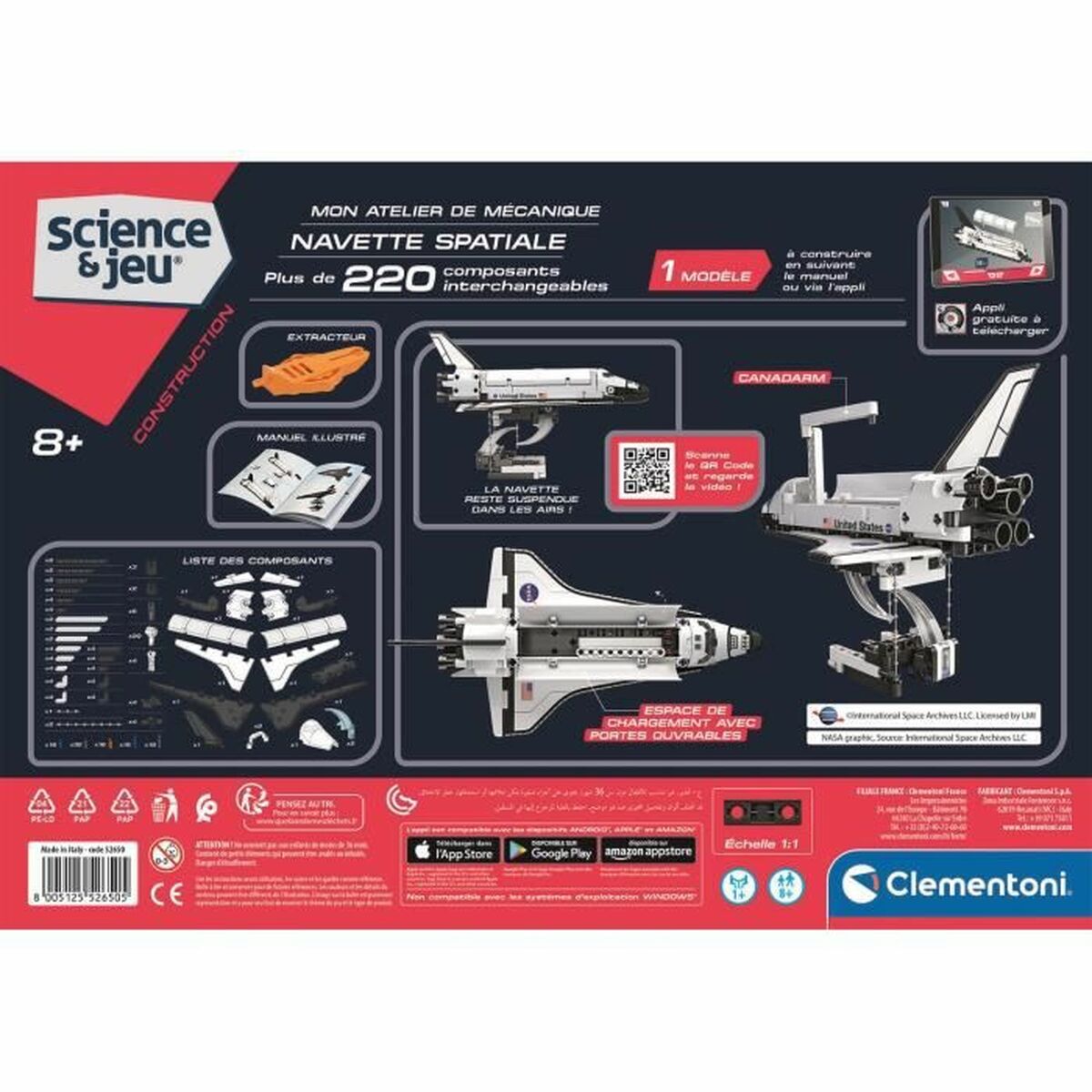 Joc de știință Clementoni Spaceship - Jucarii si jocuri, Învățare și educație