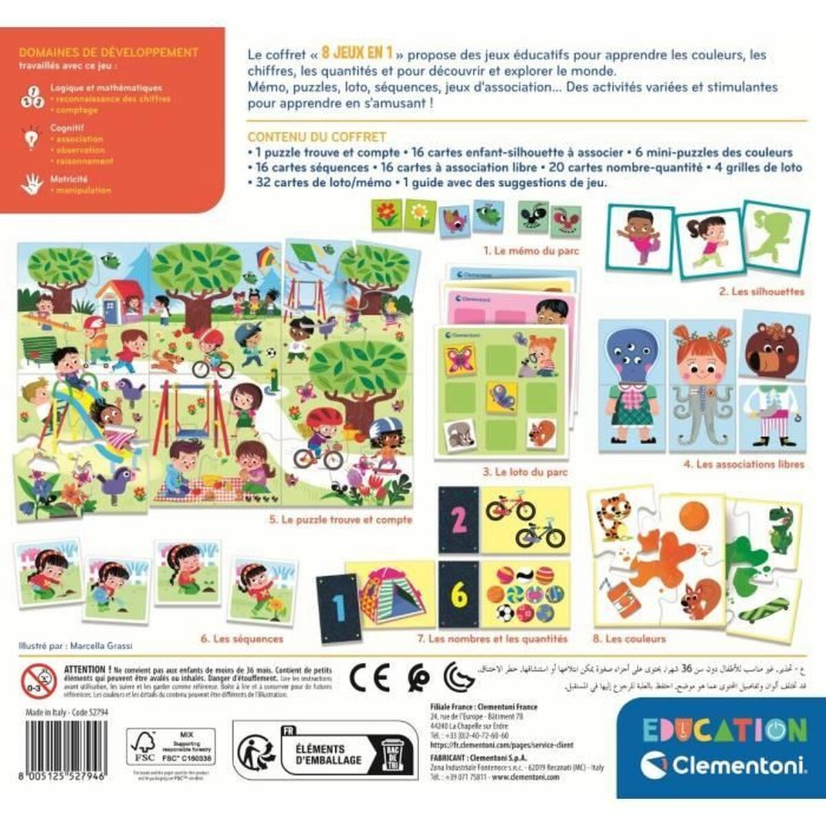 Joc Educativ Clementoni 8 jeux en 1 (FR) - Jucarii si jocuri, Jocuri și accesorii
