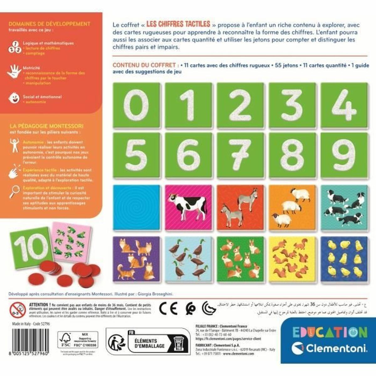 Joc Educativ Clementoni Les chiffres tactiles (FR) - Jucarii si jocuri, Jocuri și accesorii