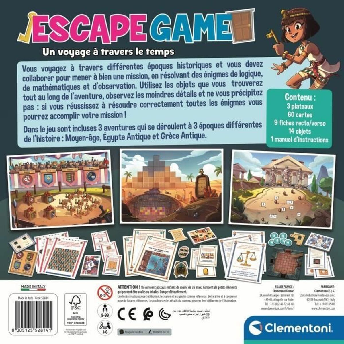 Joc de Masă Clementoni Escape Room (FR) - Jucarii si jocuri, Jocuri și accesorii