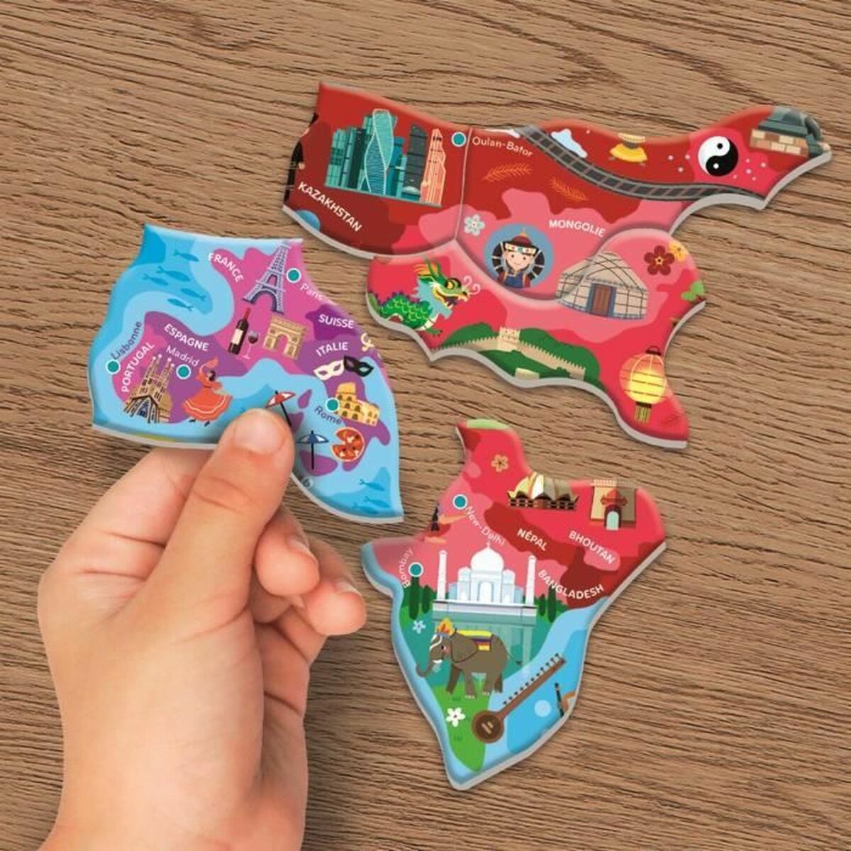 Puzzle Clementoni Magnetic Harta Lumii 110 Piese - Jucarii si jocuri, Puzzle-uri și puzzle-uri