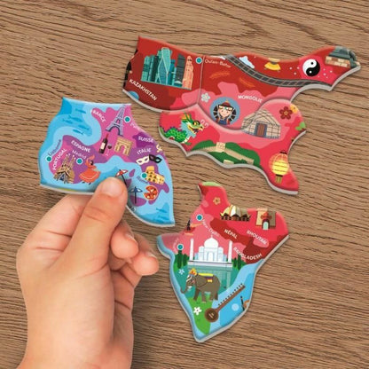 Puzzle Clementoni Magnetic Harta Lumii 110 Piese - Jucarii si jocuri, Puzzle-uri și puzzle-uri