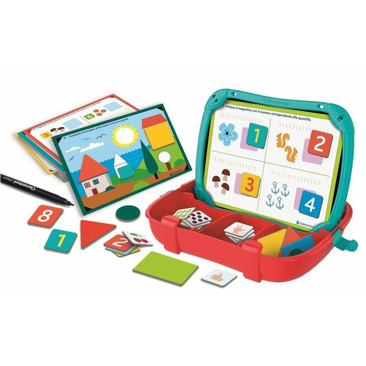 Joc Educativ Clementoni Servietă Numere Forme 27,5 x 23 x 5 cm - Jucarii si jocuri, Jocuri și accesorii