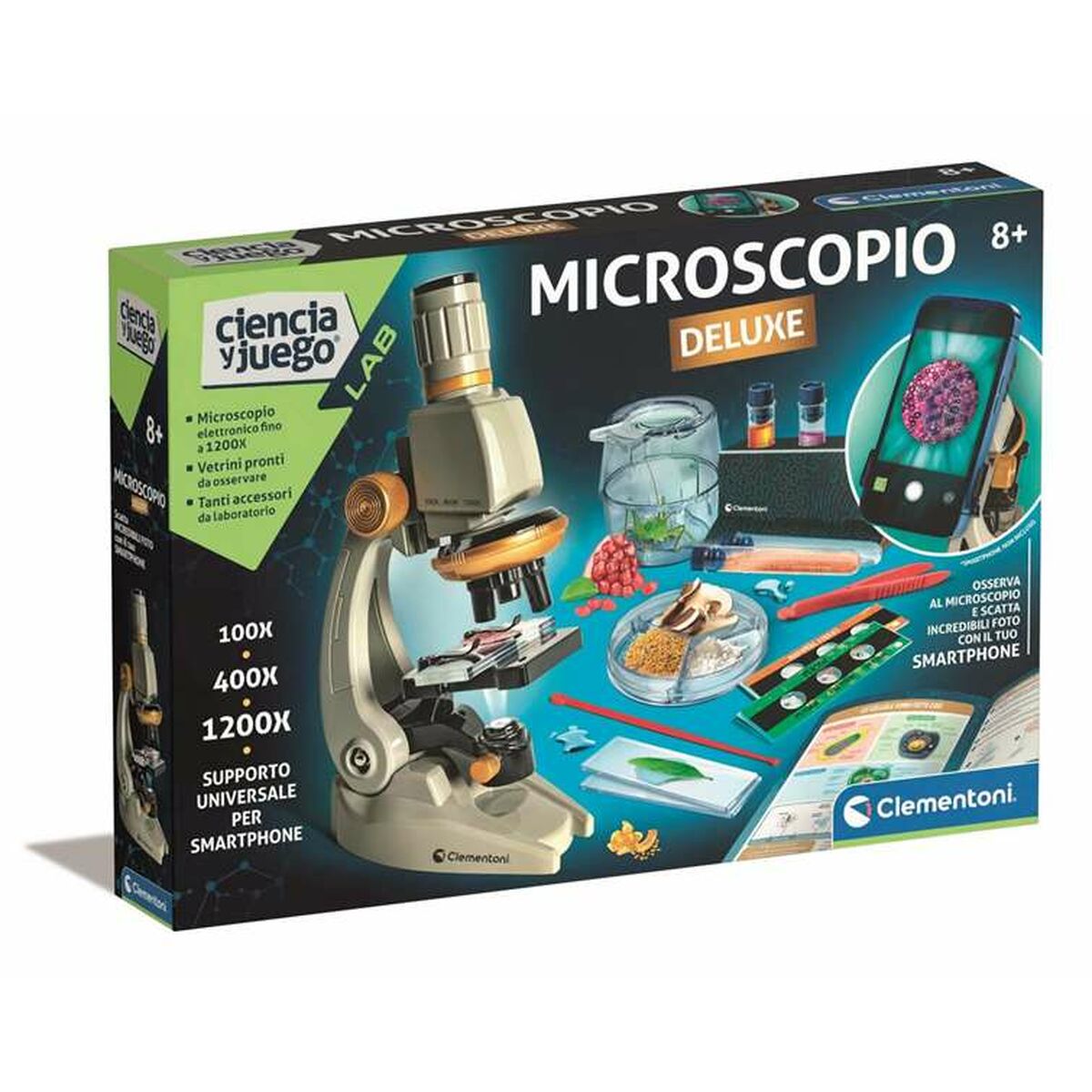 Microscop Clementoni Smart Deluxe Infantil 45 x 37 x 7 cm - Jucarii si jocuri, Jocuri și accesorii