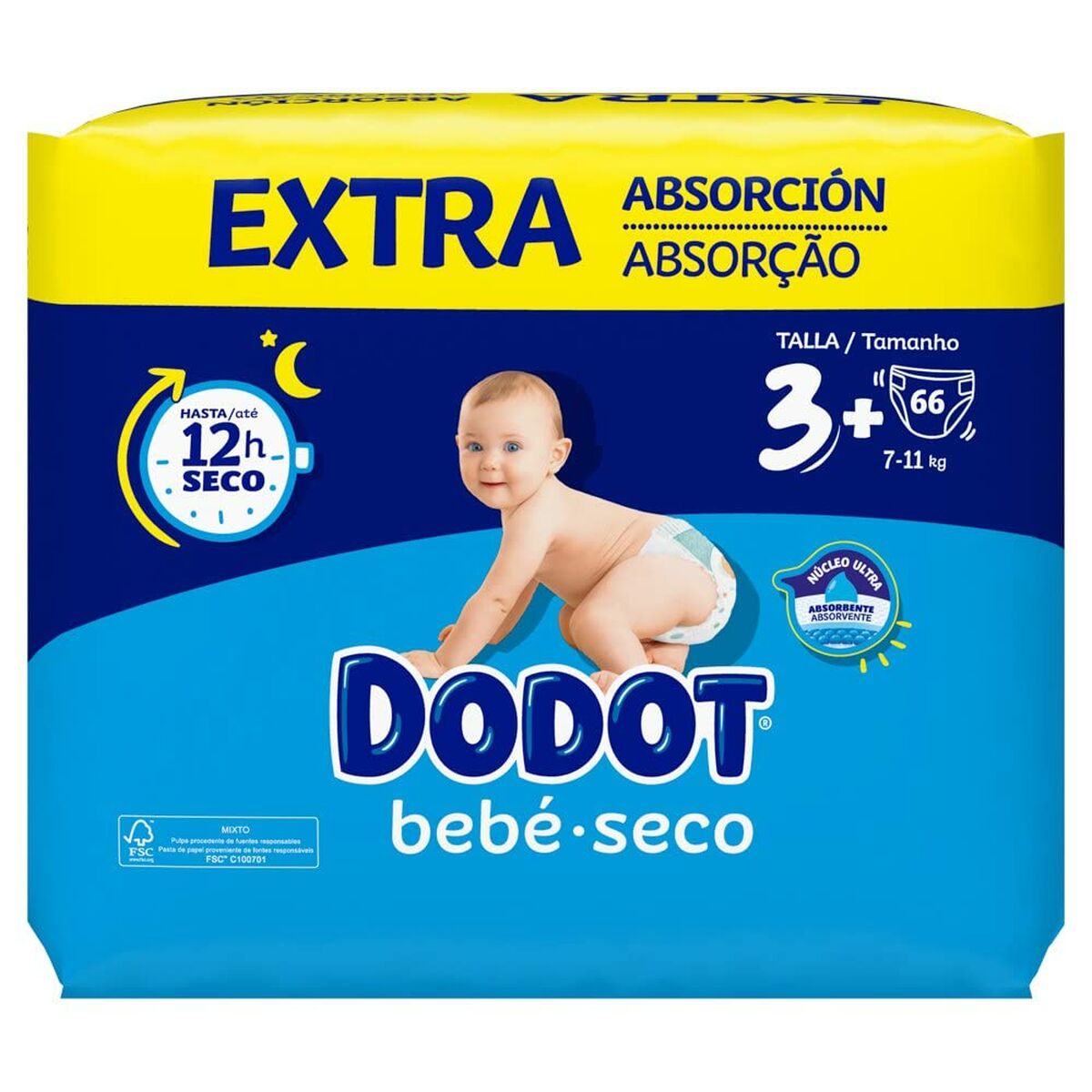Scutece de unică folosință Dodot Etapas Extra 3 (66 Unități) - Sănătate și îngrijire personală, Îngrijirea copiilor și puericultură