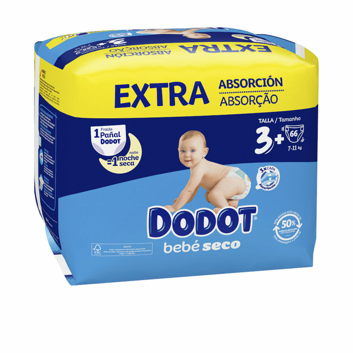Scutece de unică folosință Dodot Etapas Extra 3 (66 Unități) - Sănătate și îngrijire personală, Îngrijirea copiilor și puericultură
