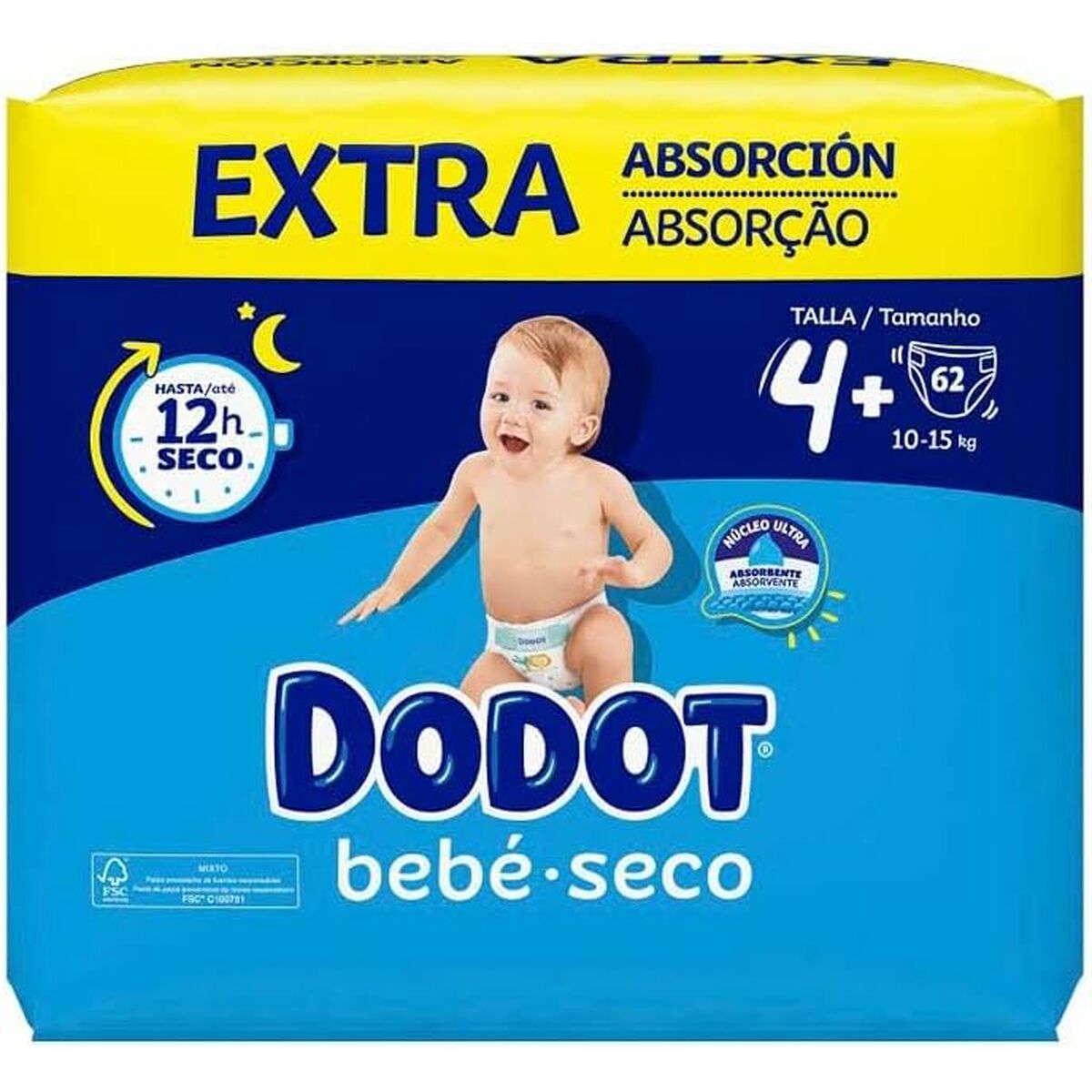 Scutece de unică folosință Dodot Etapas Extra 4 10-15 kg (62 Unități) - Sănătate și îngrijire personală, Îngrijirea copiilor și puericultură