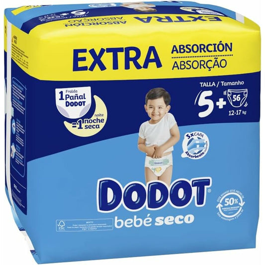 Scutece de unică folosință Dodot Etapas Extra 5 12-17 kg (56 Unități) - Sănătate și îngrijire personală, Îngrijirea copiilor și puericultură
