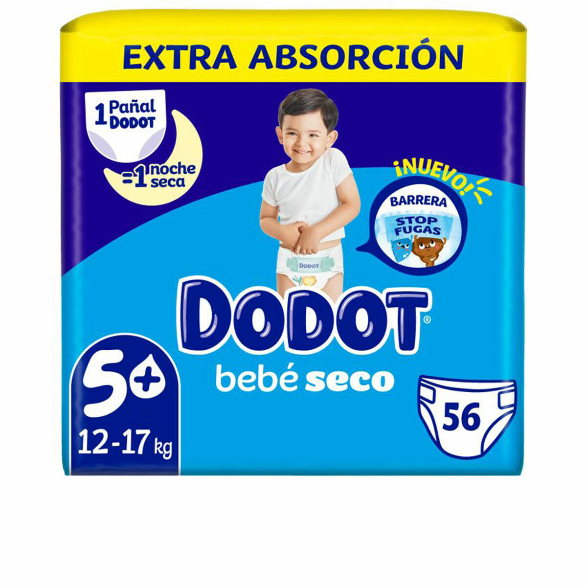 Scutece de unică folosință Dodot Etapas Extra 5 12-17 kg (56 Unități) - Sănătate și îngrijire personală, Îngrijirea copiilor și puericultură