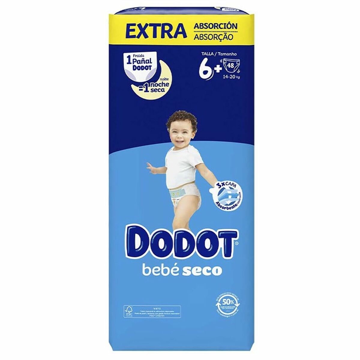 Scutece de unică folosință Dodot Etapas Extra 6 (48 Unități) - Sănătate și îngrijire personală, Îngrijirea copiilor și puericultură