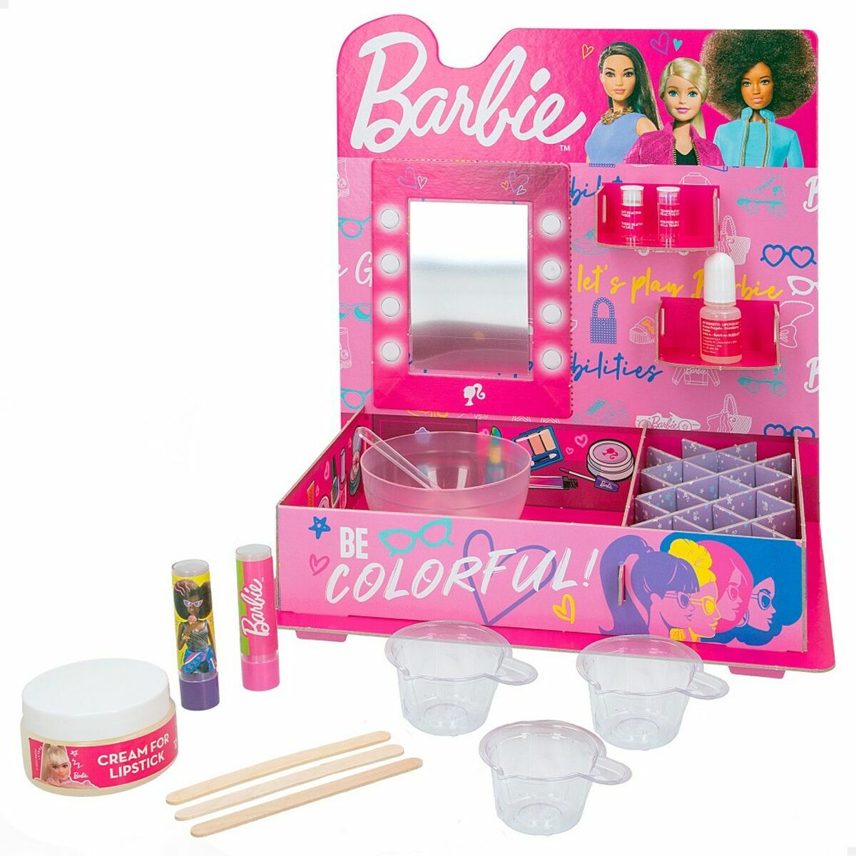 Kit pentru creare machiaj Lisciani Giochi Barbie 15 Piese Ruj - Jucarii si jocuri, Costume și accesorii