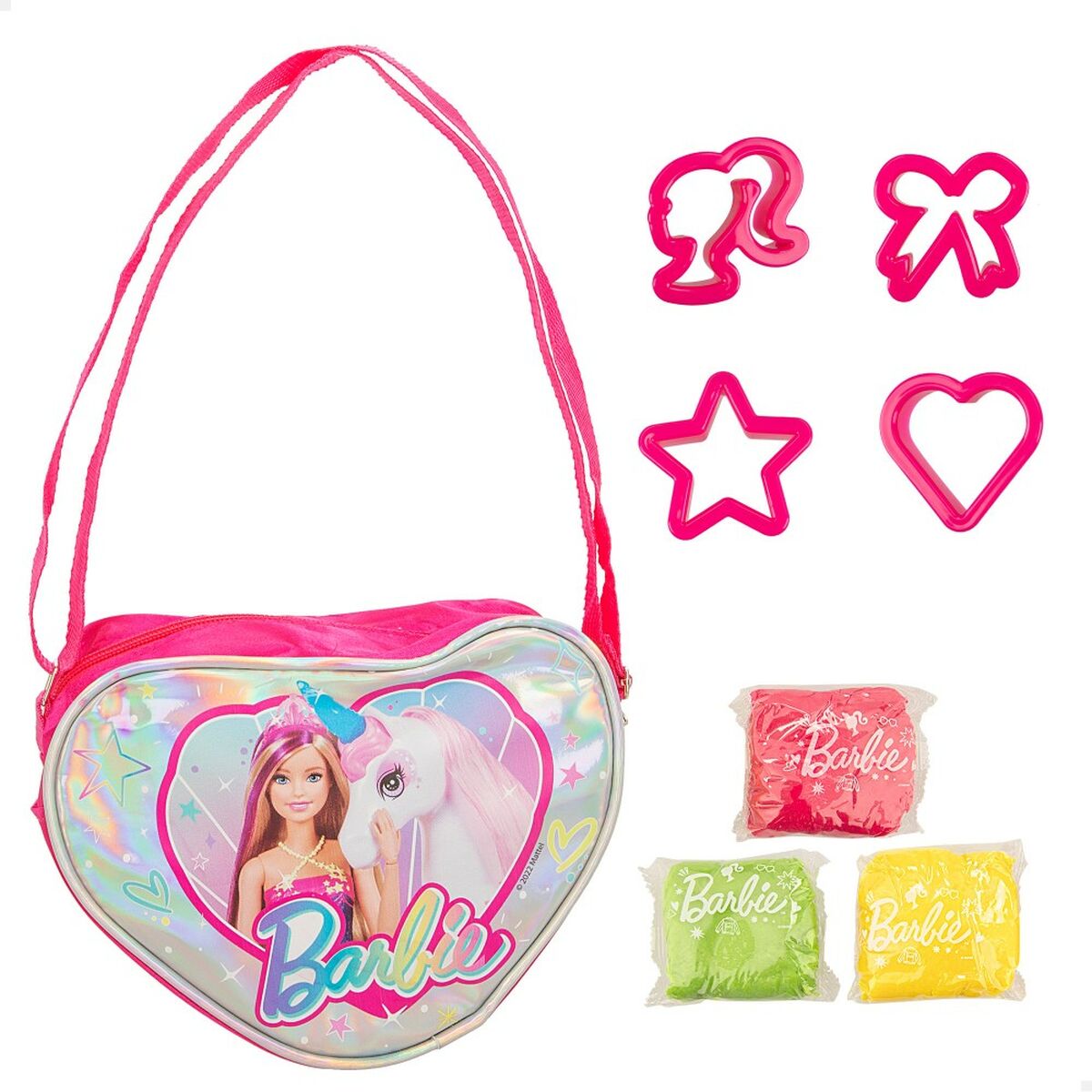 Joc Creativ de Plastilină Barbie Fashion Geantă 8 Piese 300 g - Jucarii si jocuri, Activități creative