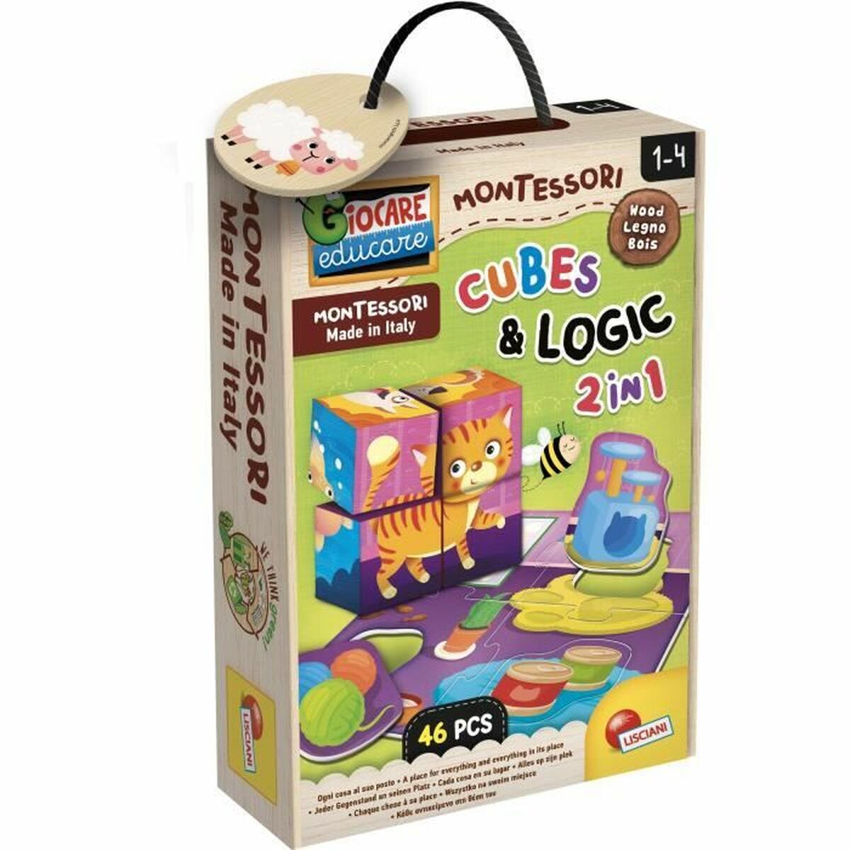 Joc Educativ Lisciani Giochi Cubes & Logic 2 in1 (FR) - Jucarii si jocuri, Jocuri și accesorii