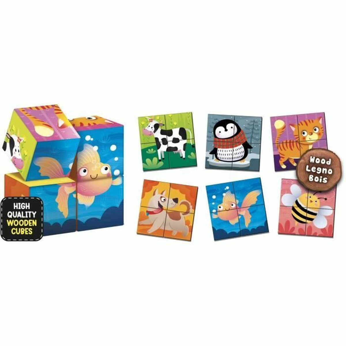 Joc Educativ Lisciani Giochi Cubes & Logic 2 in1 (FR) - Jucarii si jocuri, Jocuri și accesorii