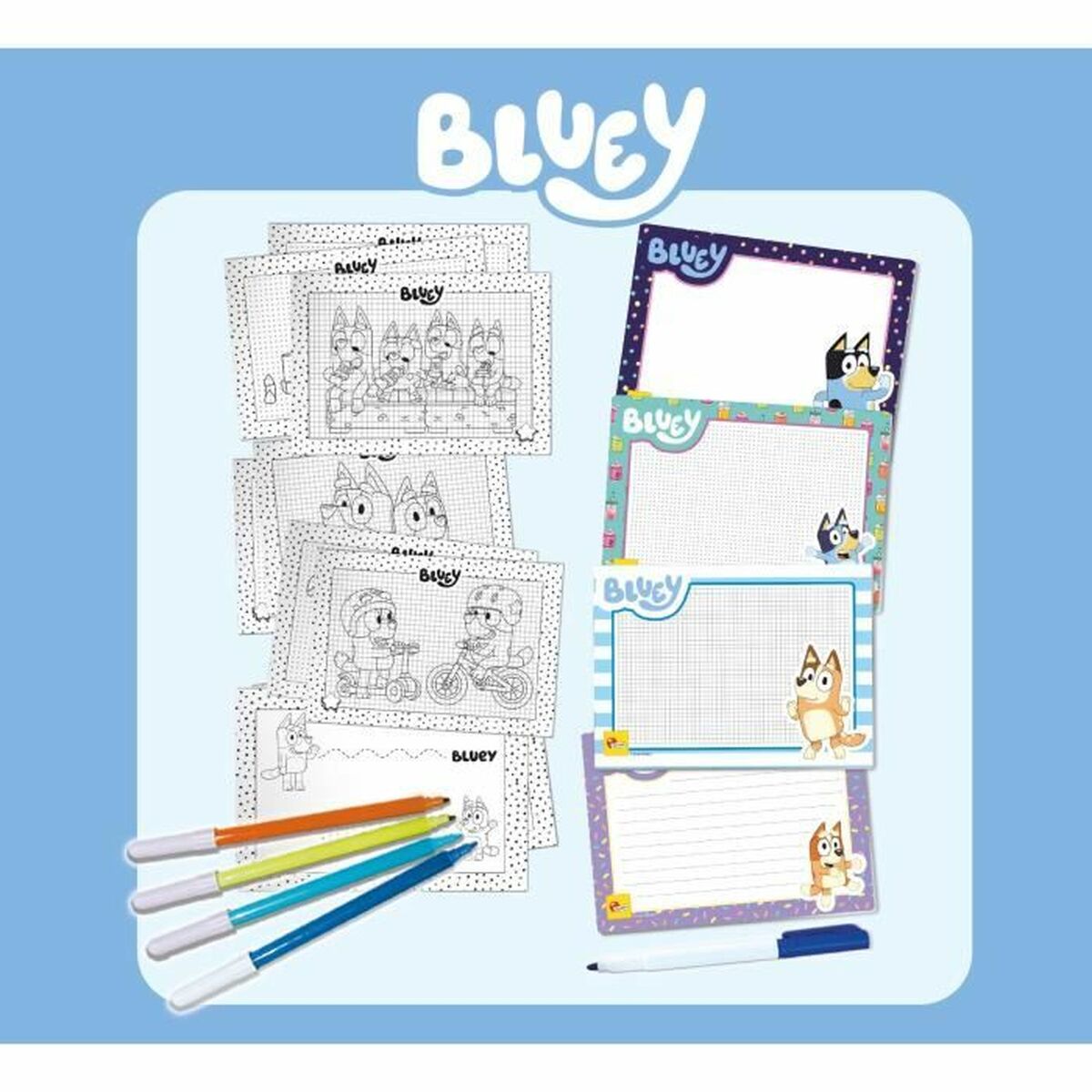 Fișe pentru desenat Lisciani Giochi Bluey Multicolor - Jucarii si jocuri, Activități creative