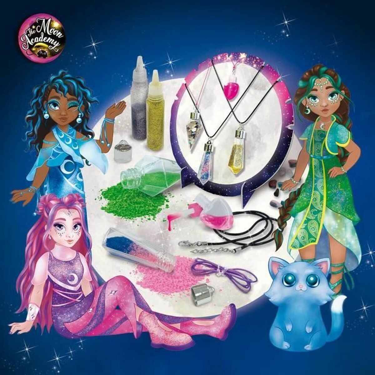 Set de Lucru Manual Lisciani Giochi The Moon Academy Moon Crystal Pendants - Jucarii si jocuri, Activități creative