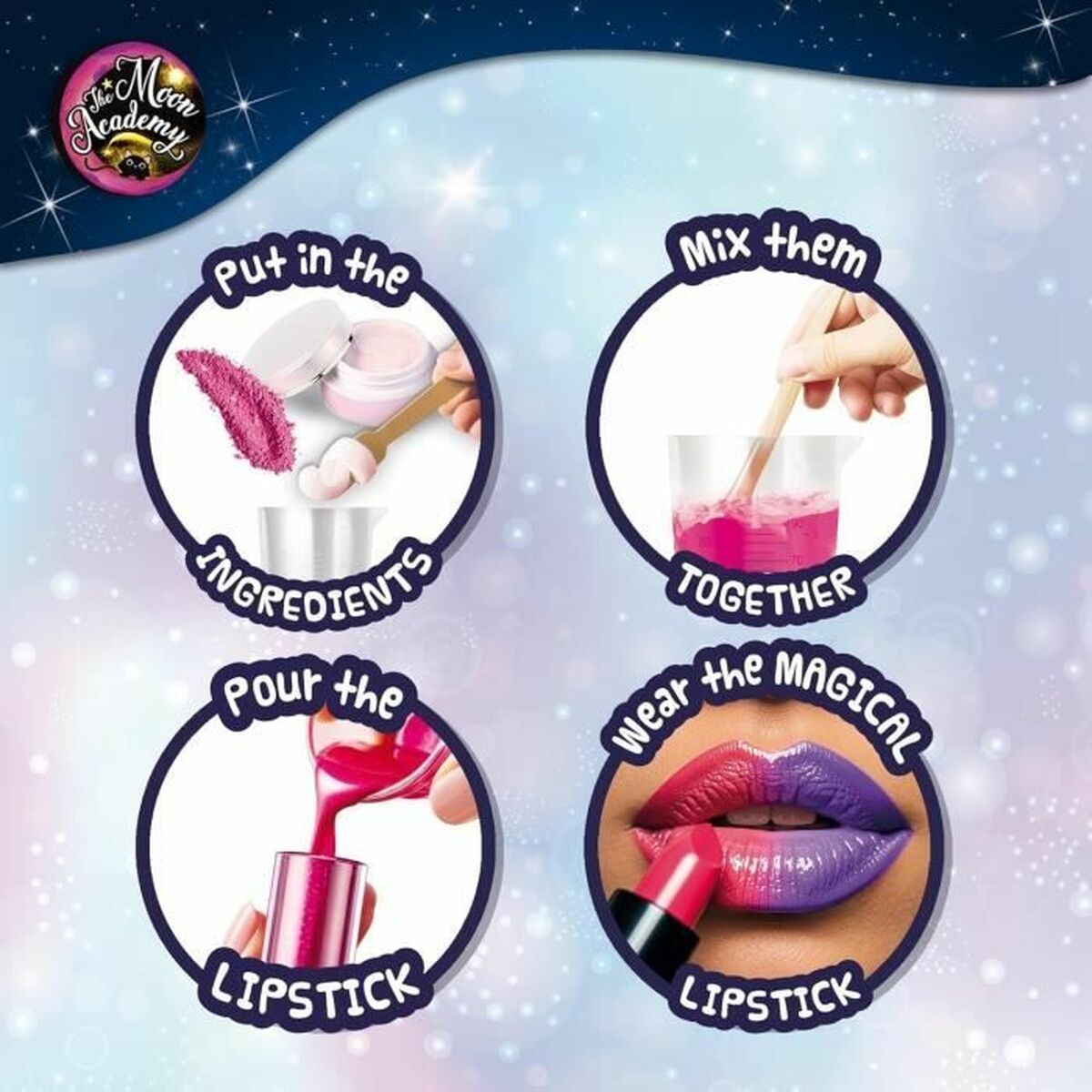 Set de Lucru Manual Lisciani Giochi The Moon Academy Moon lipstick - Jucarii si jocuri, Costume și accesorii